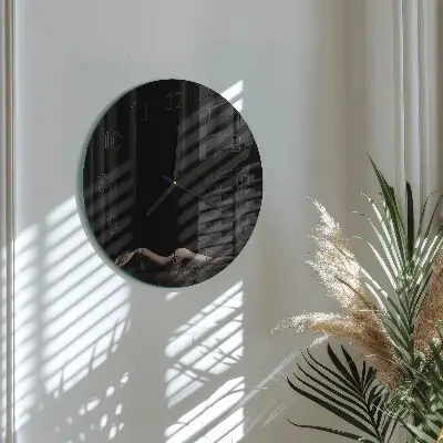 Wandklok glas decoratie rond Vrouw