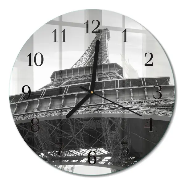 Ronde glazen klok Eiffeltoren parijs