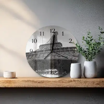 Ronde glazen klok Eiffeltoren parijs