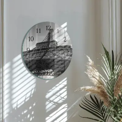 Ronde glazen klok Eiffeltoren parijs