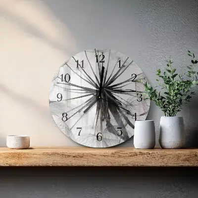 Ronde glas klok Paardebloem