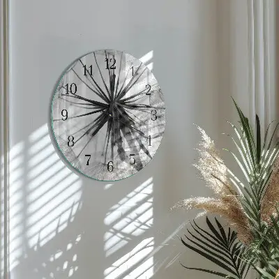 Ronde glas klok Paardebloem