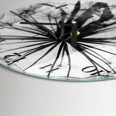 Ronde glas klok Paardebloem