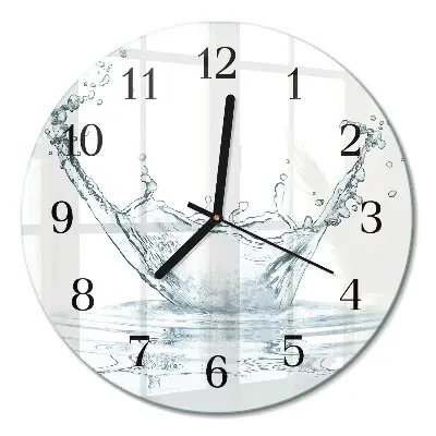 Ronde glas klok Water
