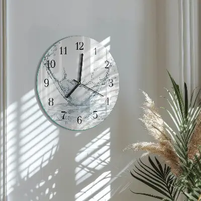 Ronde glas klok Water