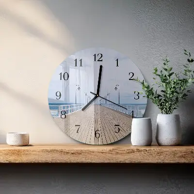 Wandklok glas decoratie rond Pier