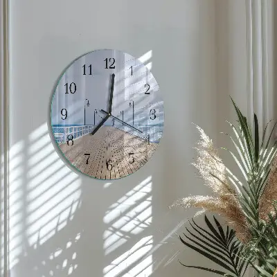 Wandklok glas decoratie rond Pier