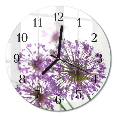 Ronde glas klok Bloem