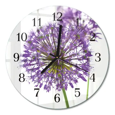 Ronde glazen klok Bloem