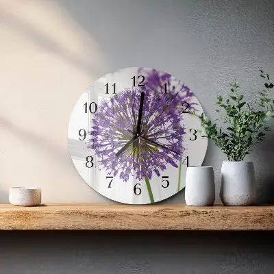 Ronde glazen klok Bloem