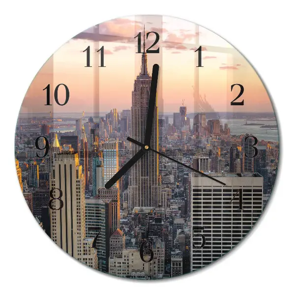 Ronde glas klok Horizon