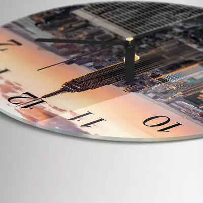 Ronde glas klok Horizon