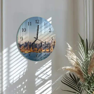 Ronde glas klok Horizon