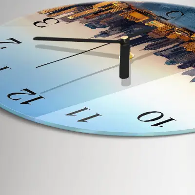 Ronde glas klok Horizon