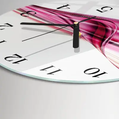 Klok glas met opdruk rond Abstracte lijnen
