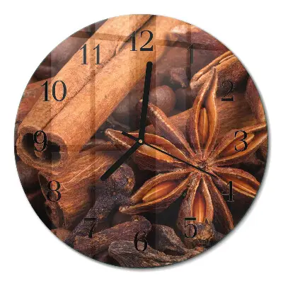 Wandklok glas decoratie rond Vanille