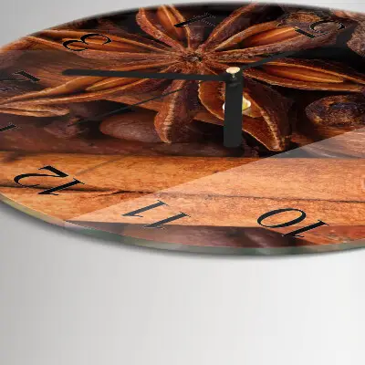 Wandklok glas decoratie rond Vanille