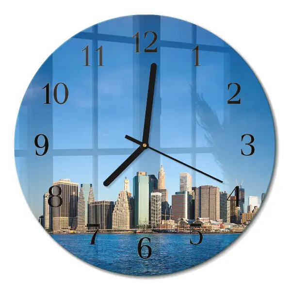 Ronde glas klok Horizon