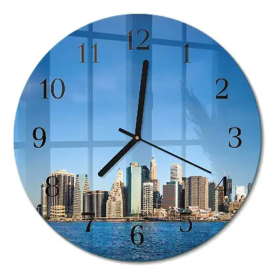 Ronde glas klok Horizon