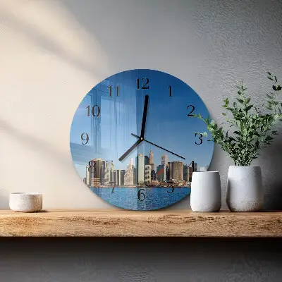 Ronde glas klok Horizon