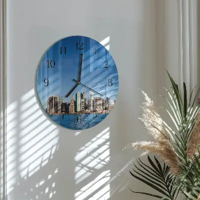 Ronde glas klok Horizon
