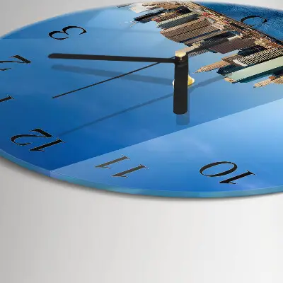 Ronde glas klok Horizon