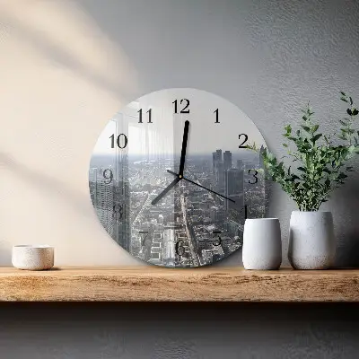 Klok glas met opdruk rond Horizon