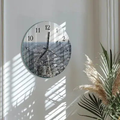 Klok glas met opdruk rond Horizon