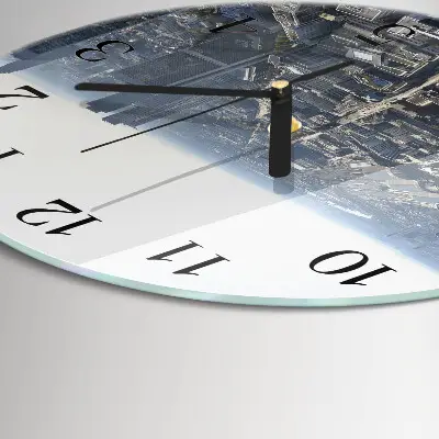 Klok glas met opdruk rond Horizon