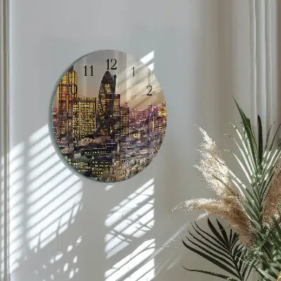 Klok glas met opdruk rond Londen