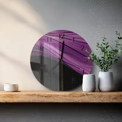 Ronde glas klok Abstractie