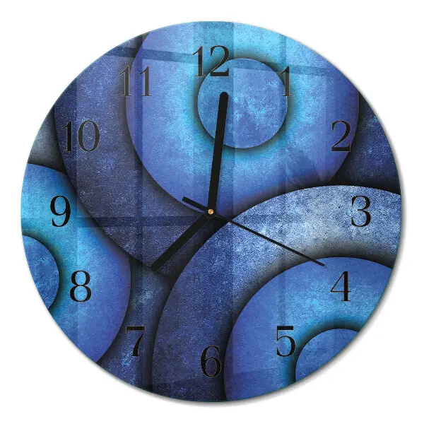 Wandklok glas decoratie rond De kunst van wielen