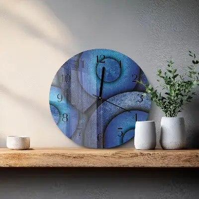 Wandklok glas decoratie rond De kunst van wielen