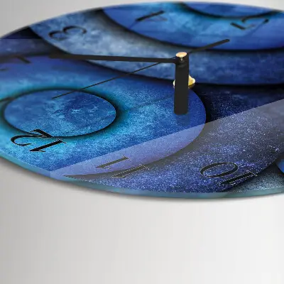 Wandklok glas decoratie rond De kunst van wielen