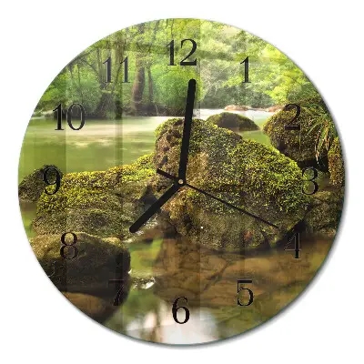 Klok glas met opdruk rond Rivierlandschap