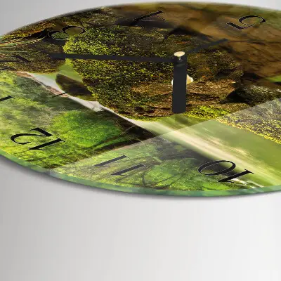 Klok glas met opdruk rond Rivierlandschap