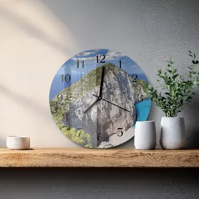 Wandklok glas decoratie rond Klip