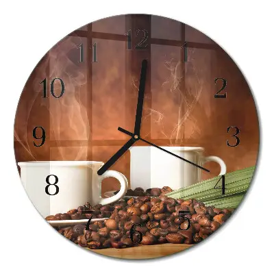 Ronde glazen klok Kopjes koffie