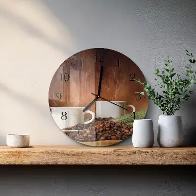 Ronde glazen klok Kopjes koffie