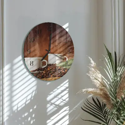 Ronde glazen klok Kopjes koffie