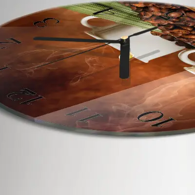 Ronde glazen klok Kopjes koffie