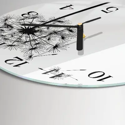 Ronde glas klok Paardebloem