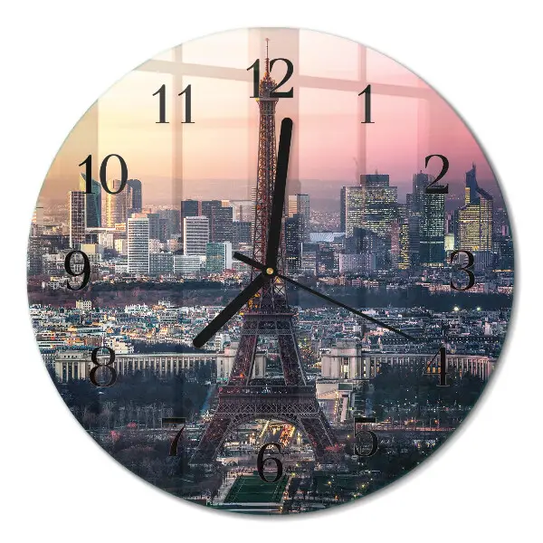 Ronde glas klok Eiffeltoren parijs