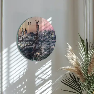 Ronde glas klok Eiffeltoren parijs