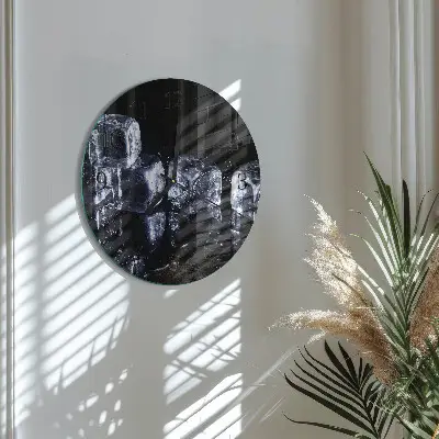 Ronde glazen klok Ijsblokjes