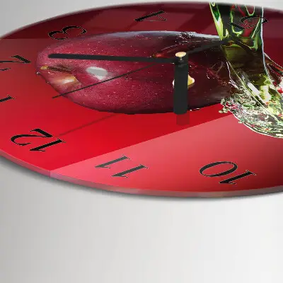 Ronde glas klok Appel