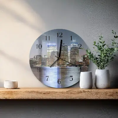 Wandklok glas decoratie rond Horizon