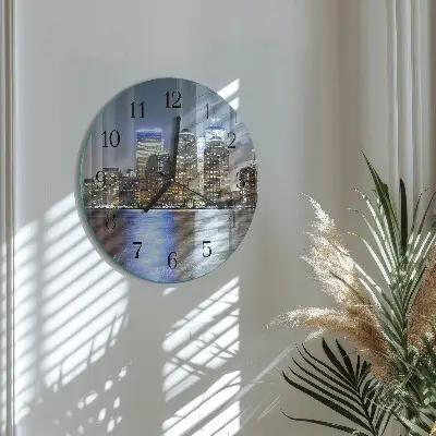 Wandklok glas decoratie rond Horizon
