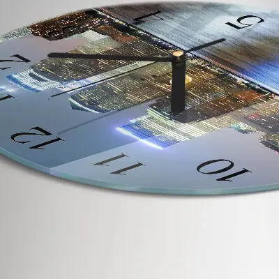 Wandklok glas decoratie rond Horizon