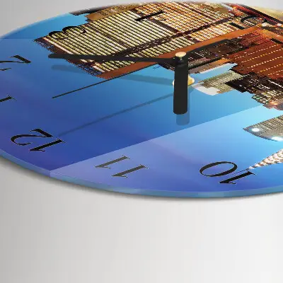 Wandklok glas decoratie rond Horizon